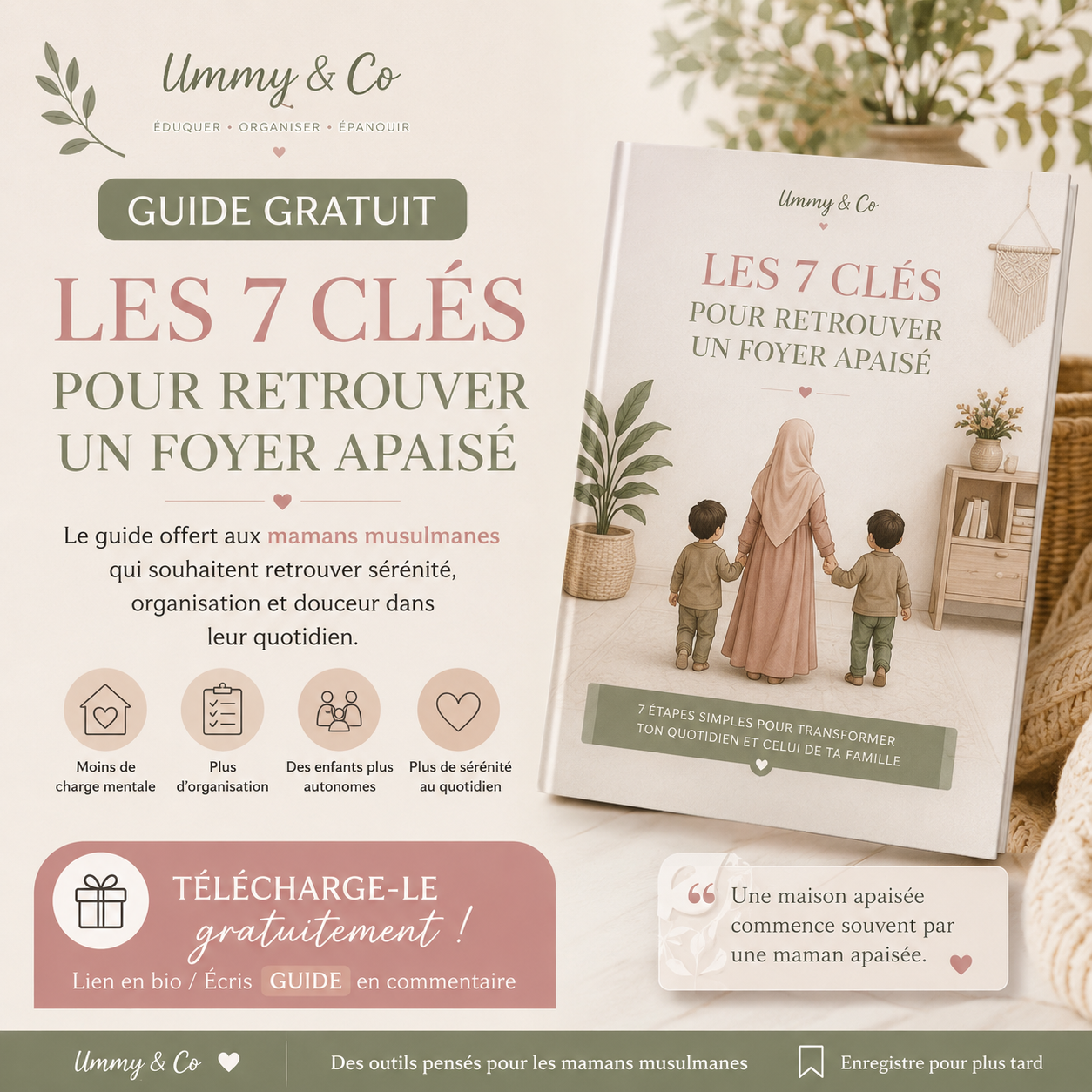 Ton guide " Les 7 clefs pour retrouver un foyer apaisé "